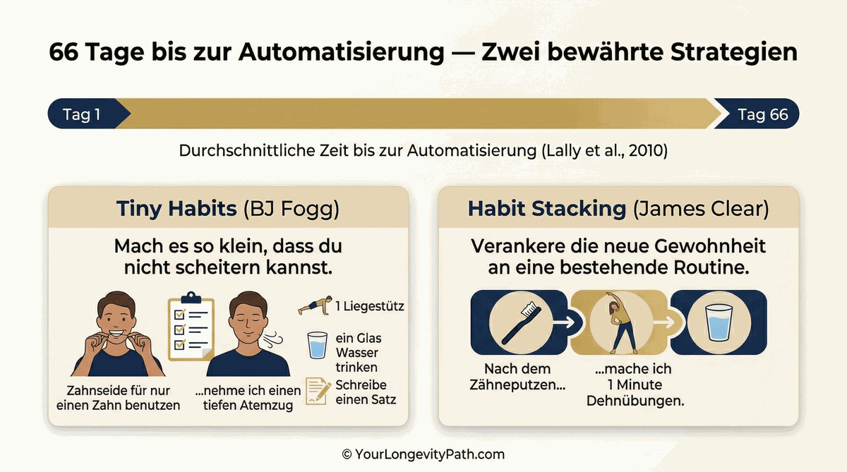 66 Tage bis zur Automatisierung: Tiny Habits und Habit Stacking als bewährte Strategien
