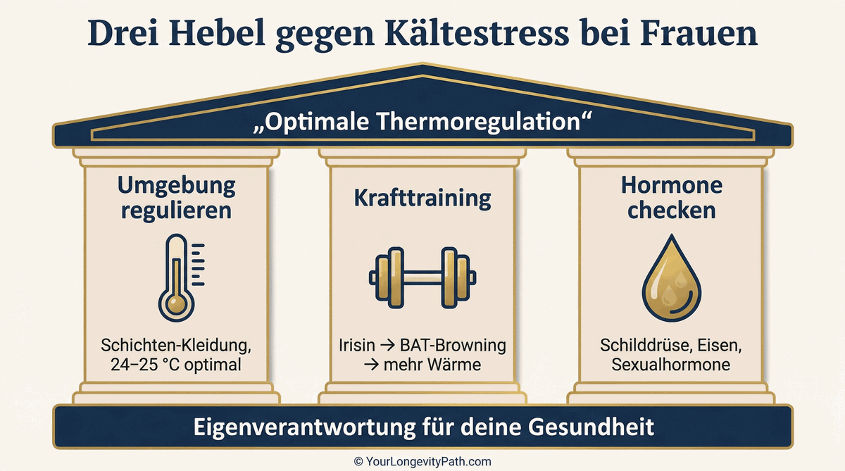 Drei Hebel gegen Kältestress bei Frauen: Umgebung regulieren, Krafttraining, Hormone checken